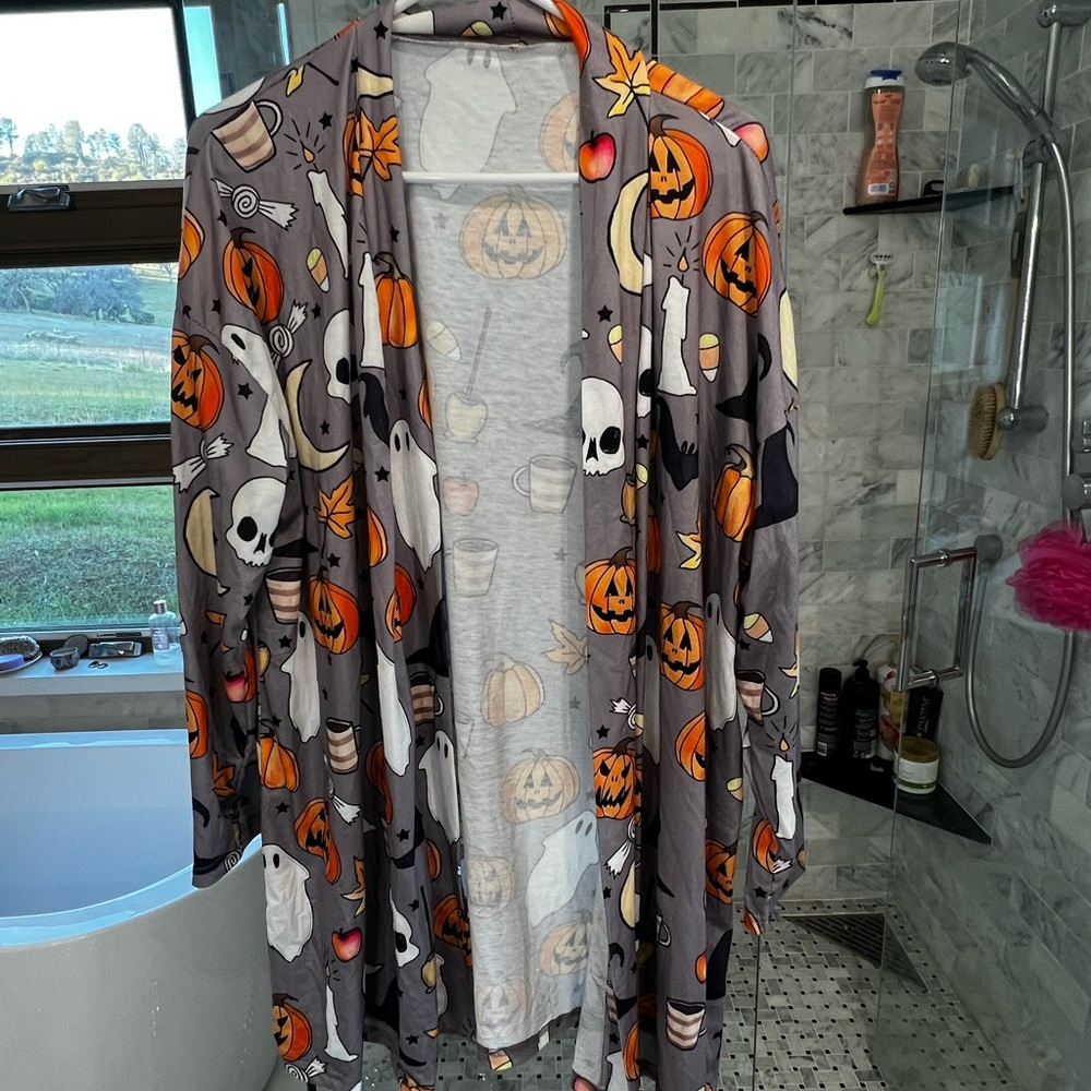 Halloween Themed Gray Cardigan